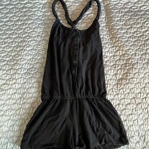 Black cotton romper. Size small. Never worn
